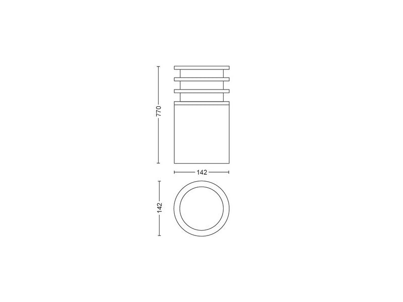 Philips Hue Lucca Outdoor Sokkel 77cm Antraciet