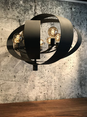 Leclercq en Bouwman Malibu hanglamp ovaal 9lichts LB019/8+1ind Industrial dark