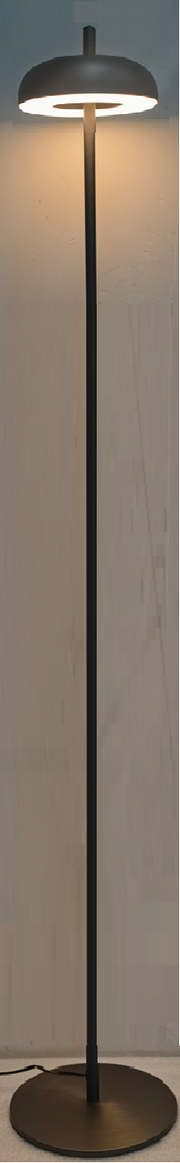 Maureen Vloerlamp Led Dim To Warm 11watt Black Nikkel - De Smid Verlichting