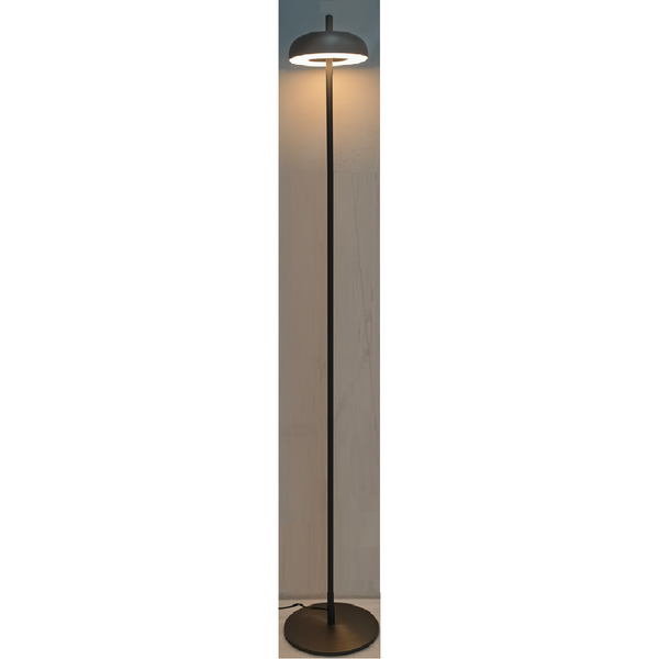 Maureen Vloerlamp Led Dim To Warm 11watt Black Nikkel - De Smid Verlichting