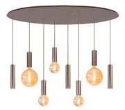 Highlight Locarno 8-Lichts Hanglamp Ovaal O1082.04 Choco