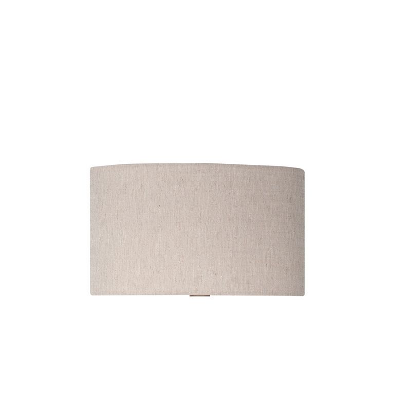 Highlight Havana vloerlamp Zwart met Stoffen kap Naturel V4306.01 + O4317.38