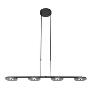 Steinhauer 4L-Hanglamp Turound 3512ZW Zwart/Rook glas
