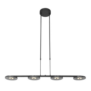 Steinhauer 4L-Hanglamp Turound 3512ZW Zwart/Rook glas