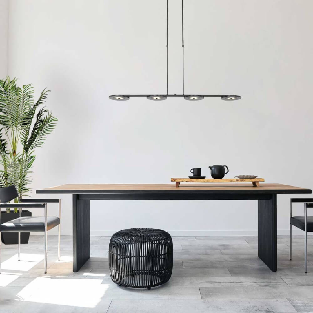 Steinhauer 4L-Hanglamp Turound 3512ZW Zwart/Rook glas