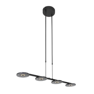 Steinhauer 4L-Hanglamp Turound 3512ZW Zwart/Rook glas