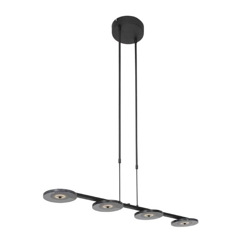 Steinhauer 4L-Hanglamp Turound 3512ZW Zwart/Rook glas