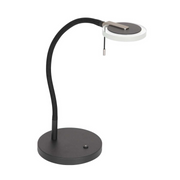 Steinhauer Turound Tafellamp Flex Zwart + Helder glas 3373ZW