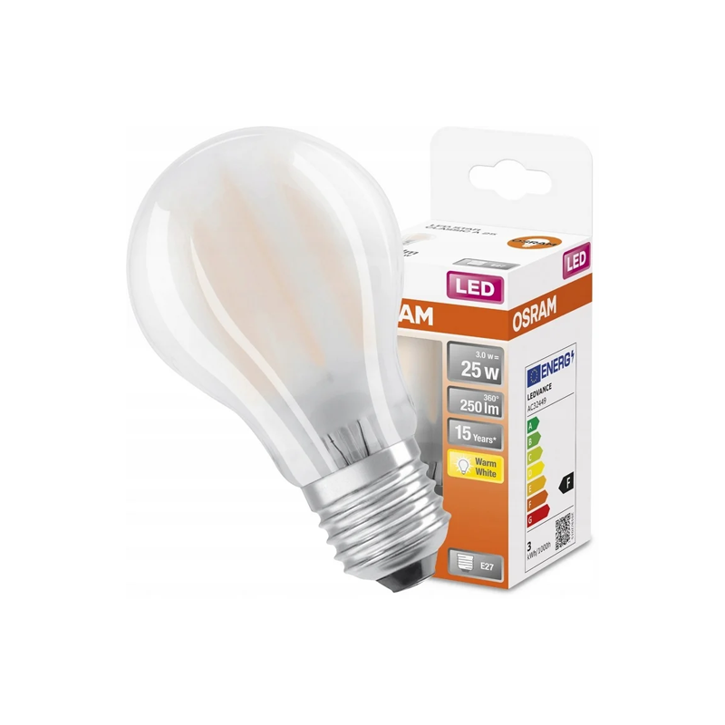 Osram A60 Lichtbron Classic E27 2,5watt/25w Mat 2700 Kelvin