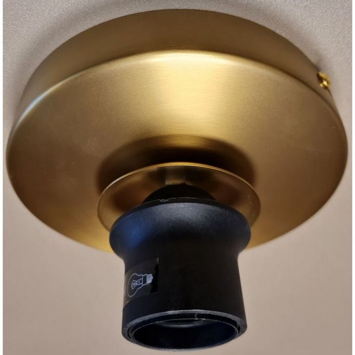 Highlight Bellini 1-Lichts Ronde Plafondlamp met Semi Gold Glas Groot Exclusief lichtbron