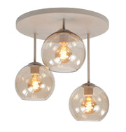 Highlight Fantasy Globe Plafondlamp Zand met Bruine Glazen