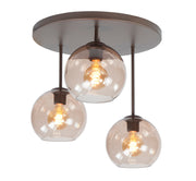 Highlight Fantasy Globe Plafondlamp Choco met Thee Kleurige Glazen