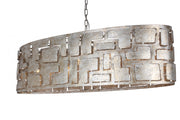 Leclercq en Bouwman Pablo 9-lichts Ovale Hanglamp  LB07/8+1ZLV (Ambachtelijk Zilver)