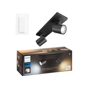 Philips Hue 2-Lichts Runner Spotlamp | White Ambiance | Incl. Dimmer Swith - Zwart