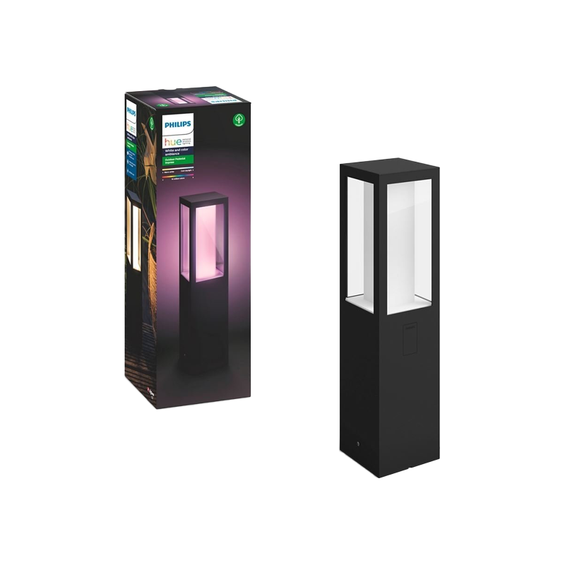 Philips Hue Impress Sokkel Buitenlamp Zwart