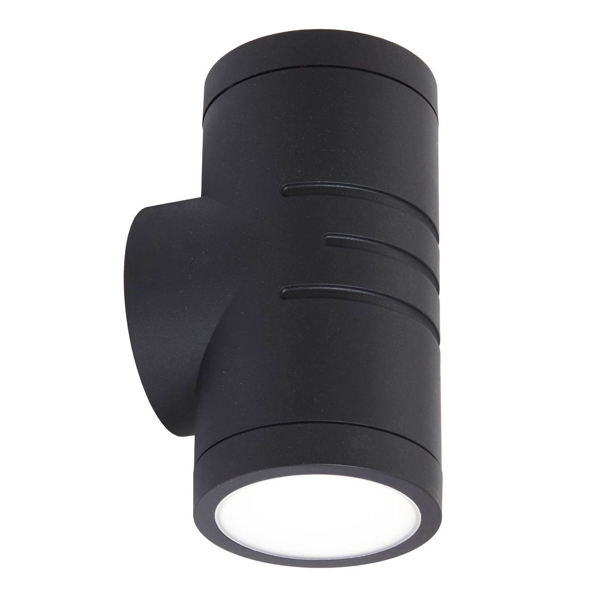 Rondo Zwart outdoor Wandlamp Up & Downlight IP65 Zwart