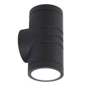 Rondo Zwart outdoor Wandlamp Up & Downlight IP65 Zwart