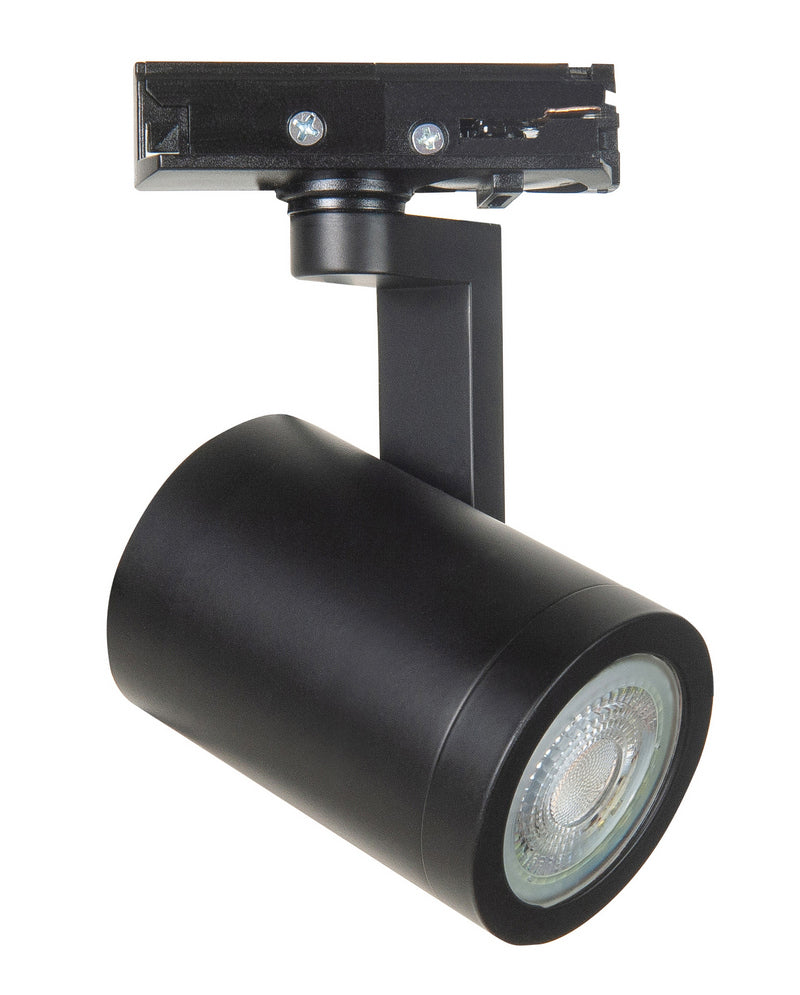 Halo Track Fase rail Spot met Adapter Zwart