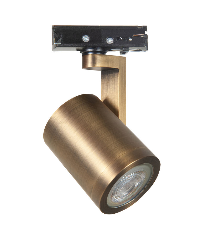 Halo Track Fase rail Spot Brons met Zwarte Adapter