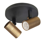 Piccolo 2-Lichts Spot Rond Zwart/Goud Op=Op De Laatste Showroom model NU