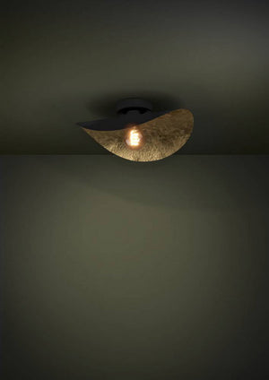 Saceda Plafondlamp E27 Zwart/Goud 41cm De laatste Showroom model