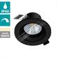 Salabate Ibouwspot LED IP44 Ø88 Dimbaar Zwart 2700K