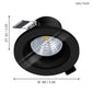 Salabate Ibouwspot LED IP44 Ø88 Dimbaar Zwart 2700K