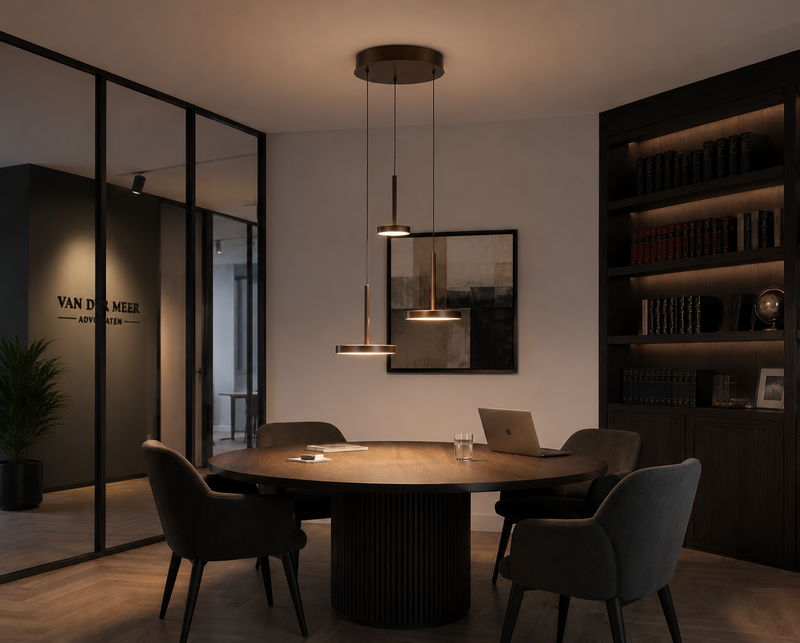 Highlight Falcon 3-Lichts Hanglamp Rond H5170.04 – LED – Choco – Extern Dimbaar