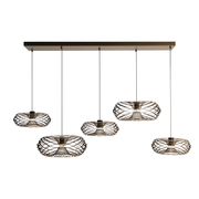 Soft Steel 5-Lichts Hanglamp Nimbus Bronz 5 x 620Lumen