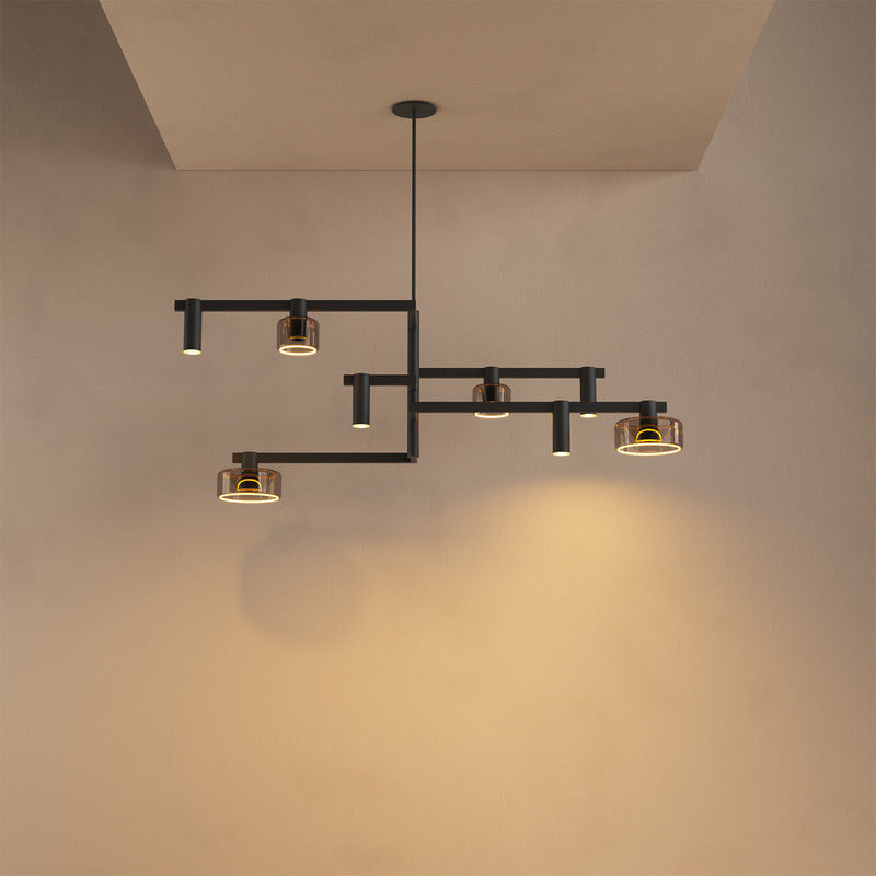 Ztahl Palau 8-Lichts Hanglamp Zwart 2100-7022 Metallic