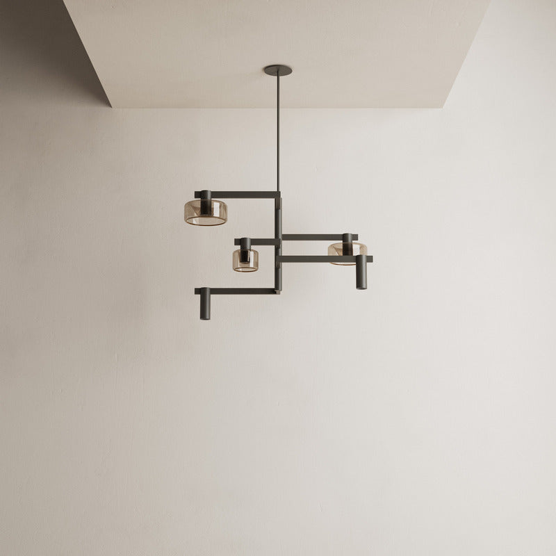 Ztahl Palau 5-Lichts Hanglamp Zwart 2110-7022 Metallic