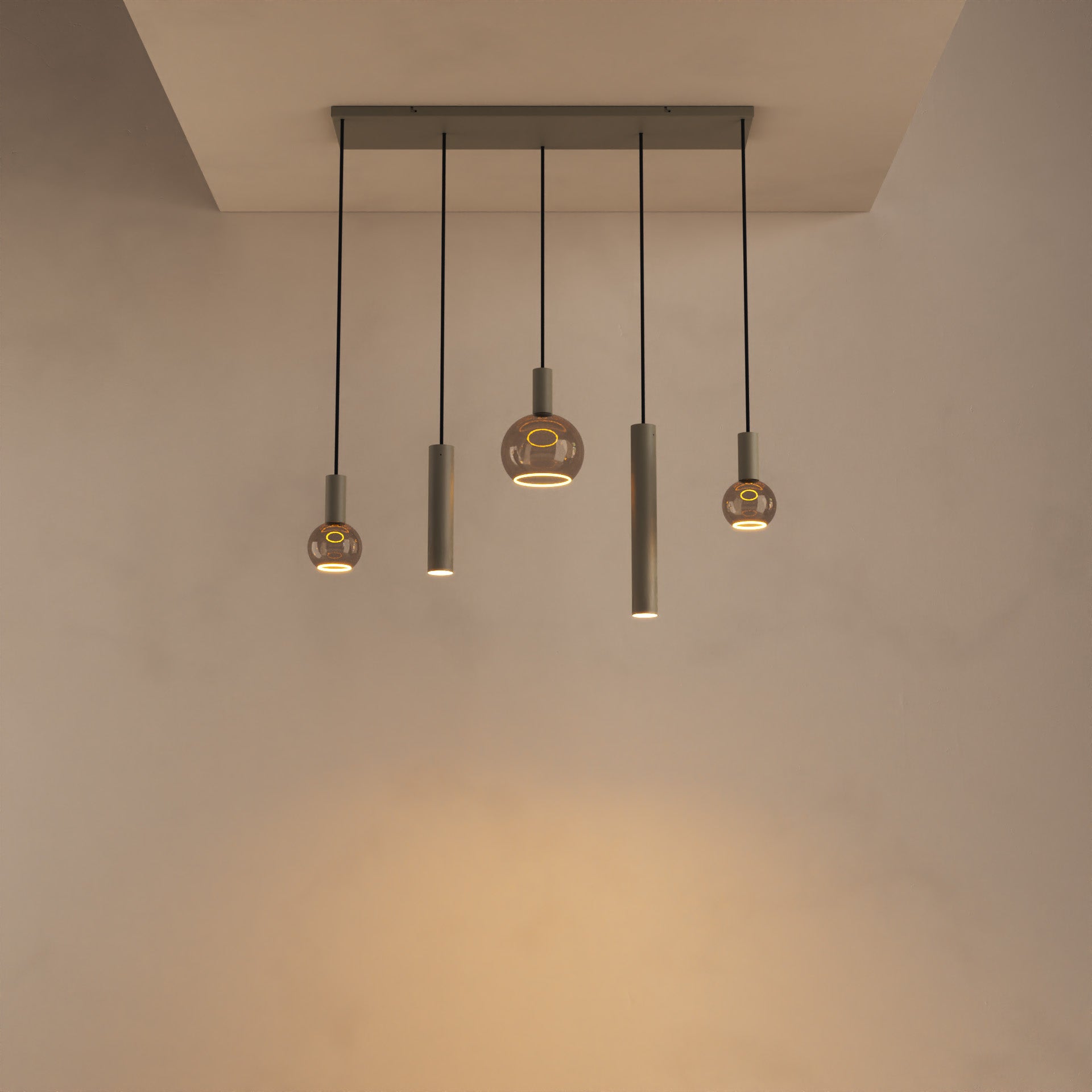 Ztahl Riva 5-Lichts Hanglamp 4302-Quartz