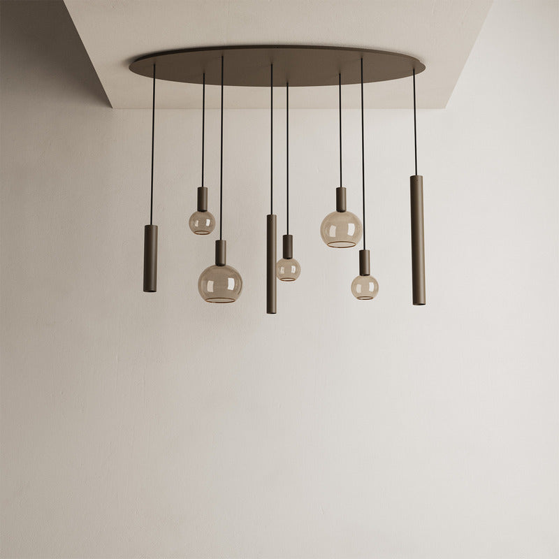 Ztahl Riva 8 Lichts Ovaal Platinum 4310-Platinum 140x50cm