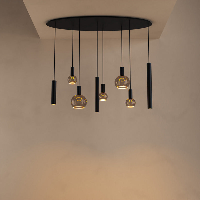 Ztahl Riva 8 Lichts Ovaal Zwart 4310-9005 140x50cm