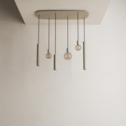 Ztahl Riva hanglamp Deens ovaal 6-Lichts 110x50cm 4316-Quartz - De Smid Verlichting