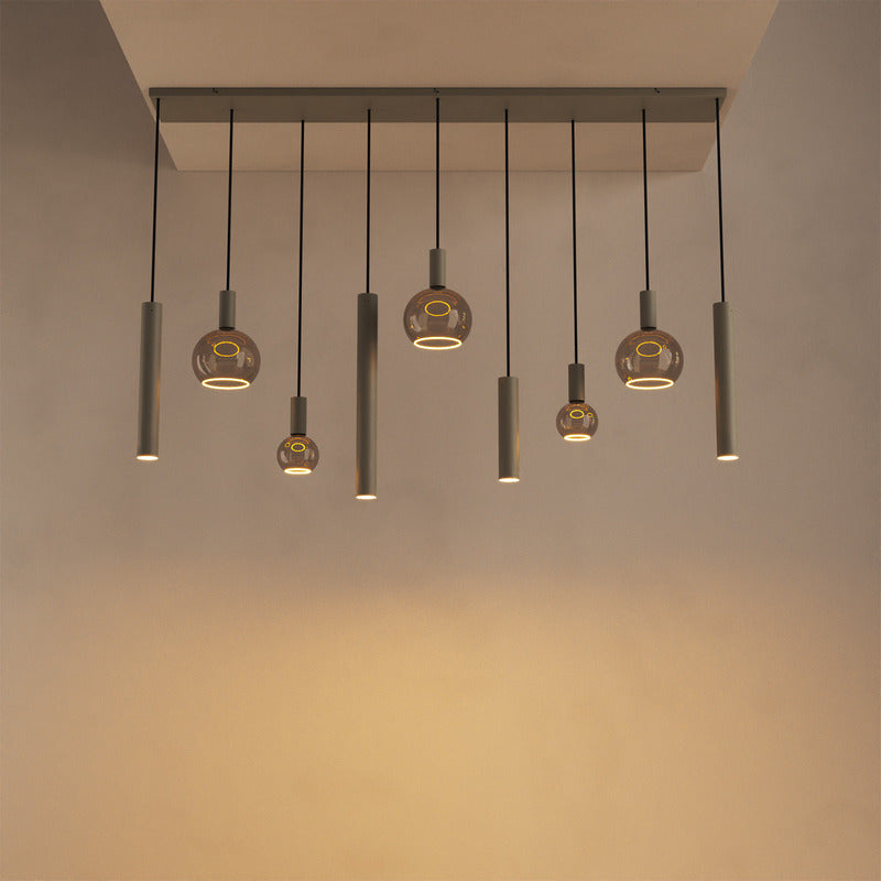 Ztahl Riva 9-Lichts Hanglamp Recht 4325-Quartz