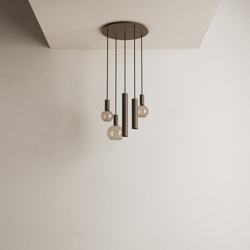 Ztahl Riva 5L-Hanglamp Rond Ø50cm 4330-Platinum