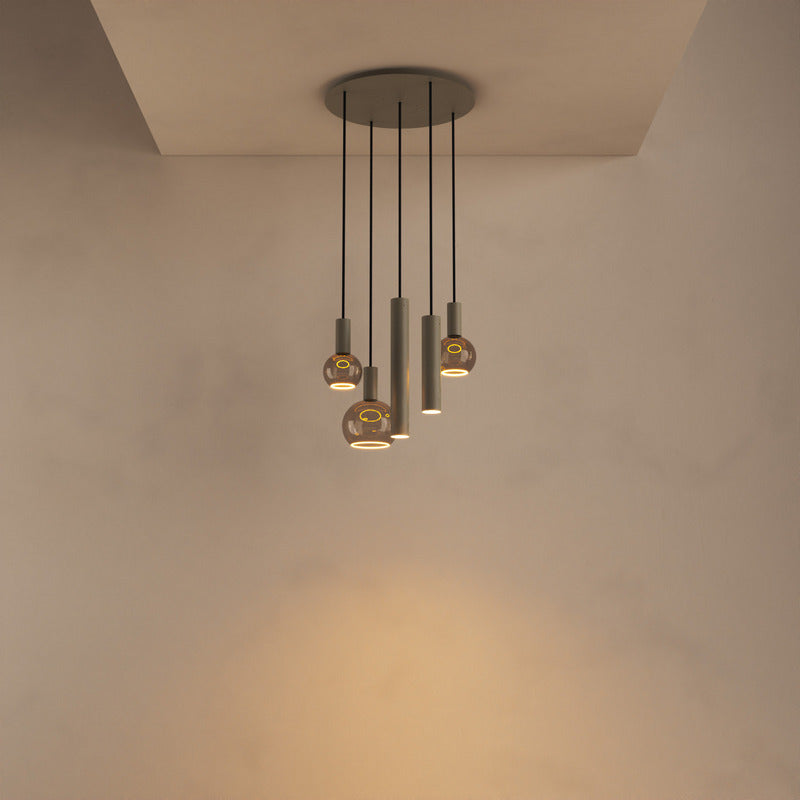 Ztahl Riva 5-Lichts Hanglamp Rond 4330-Quartz Ø50cm Quartz exclusief lichtbron