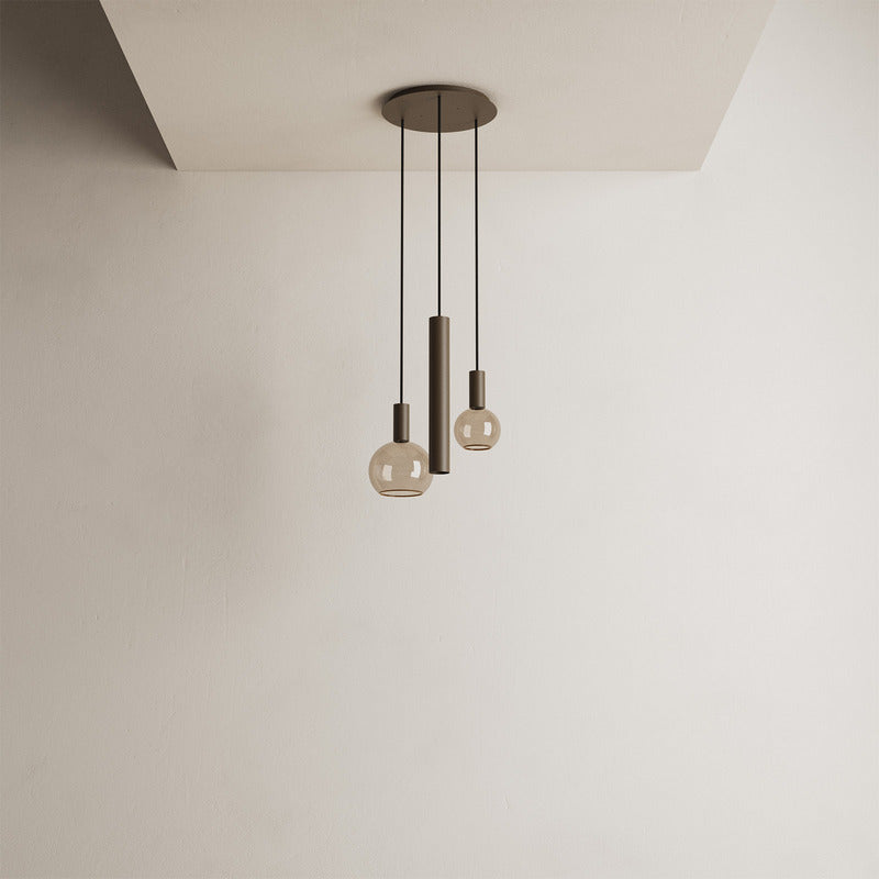 Ztahl Riva 3-Lichts Hanglamp Rond 4350-Platinum