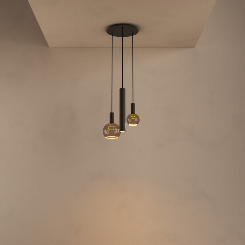 Ztahl Riva 3-Lichts Hanglamp Rond 4350-Platinum