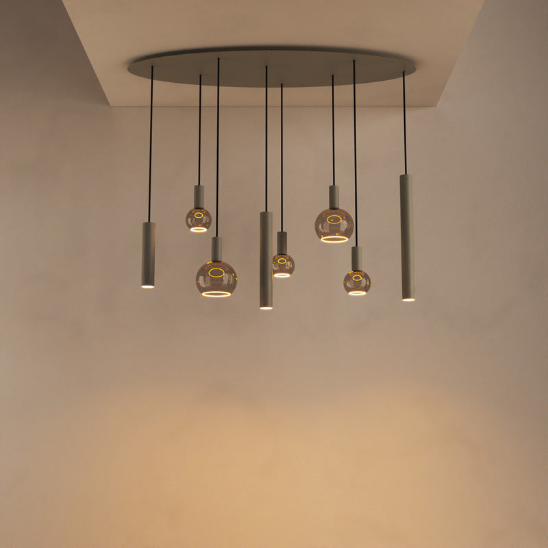 Ztahl Riva 8- Lichts Hanglamp Ovaal 4390-Quartz