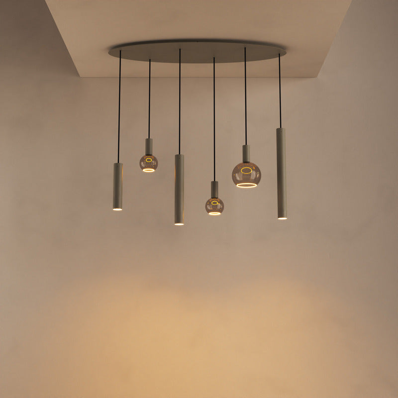 Ztahl Riva 6-Lichts Hanglamp Ovaal 120x40cm 4395-Quartz