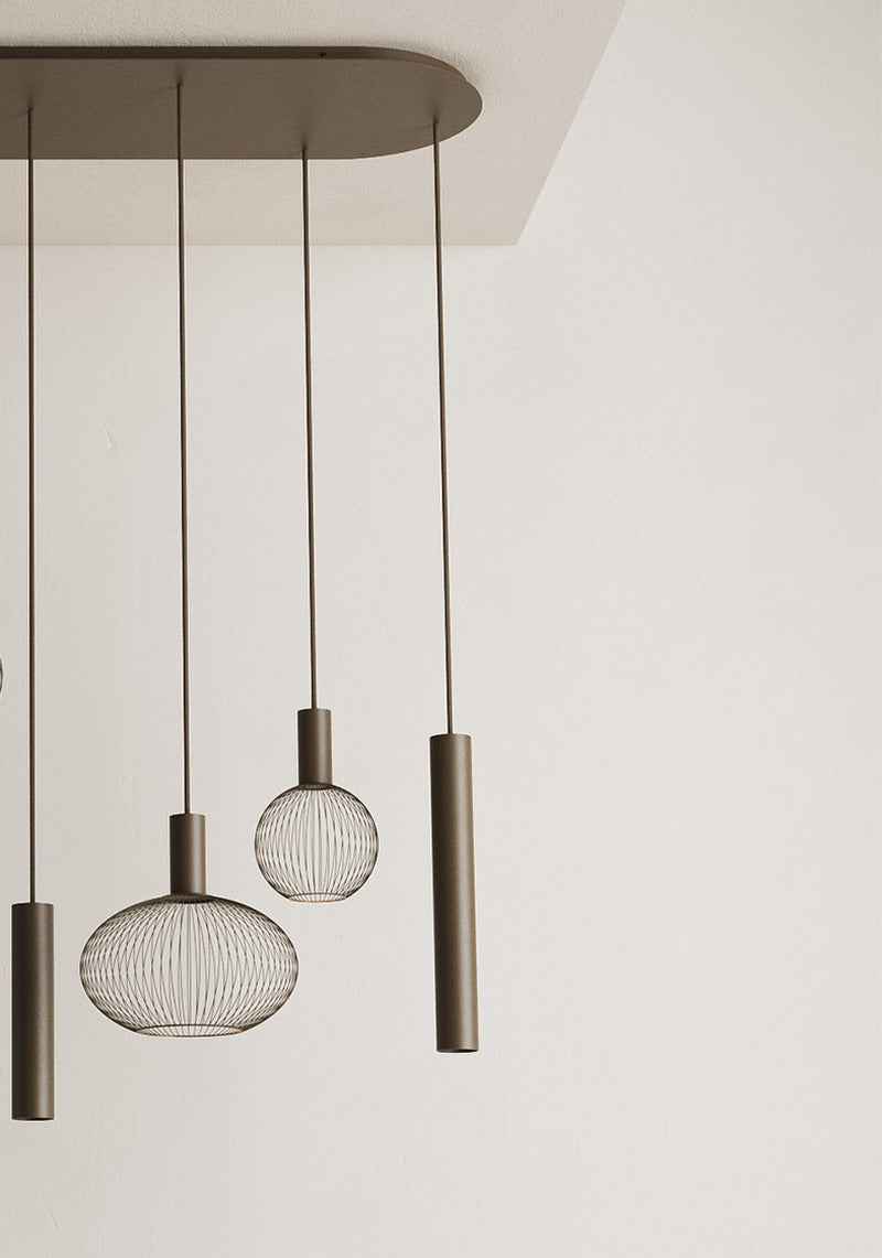 Ztahl Como 6-Lichts Hanglamp in Platinum