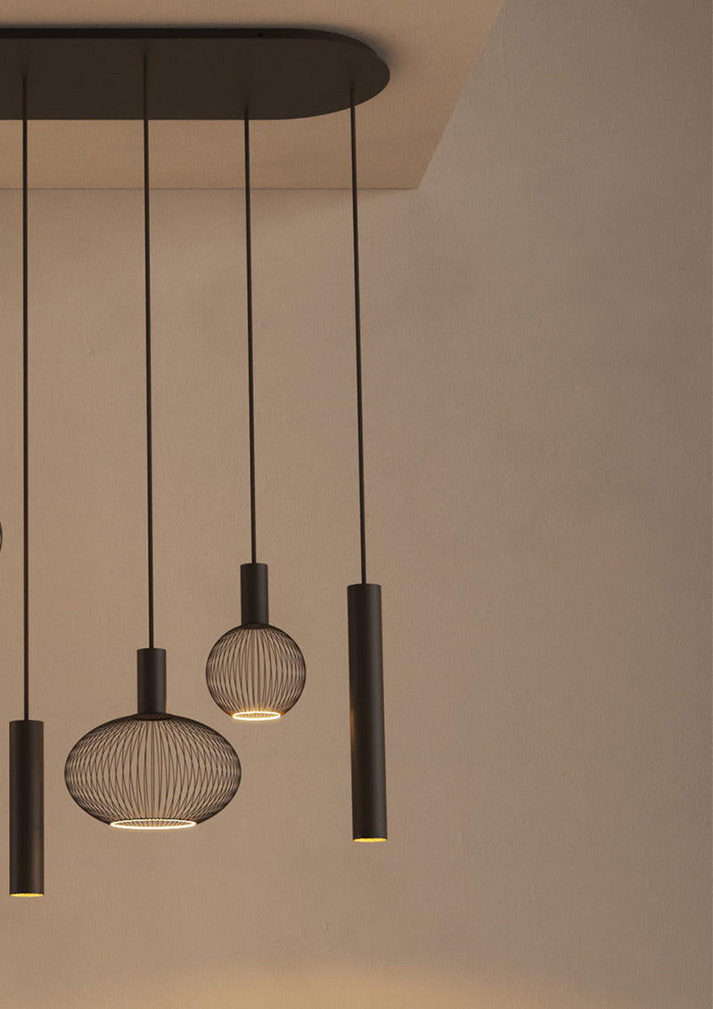 Ztahl Como 6-Lichts Hanglamp in Platinum