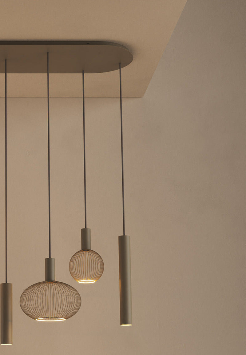 Ztahl Como 6-Lichts Hanglamp in Quartz exclusief Lichtbronnen