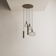 Ztahl Como 5-Lichts Hanglamp Rond in Platinum