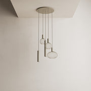 Ztahl Como 5-Lichts Hanglamp Rond Quartz