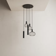 Ztahl Como 5-Lichts Hanglamp Rond Zwart