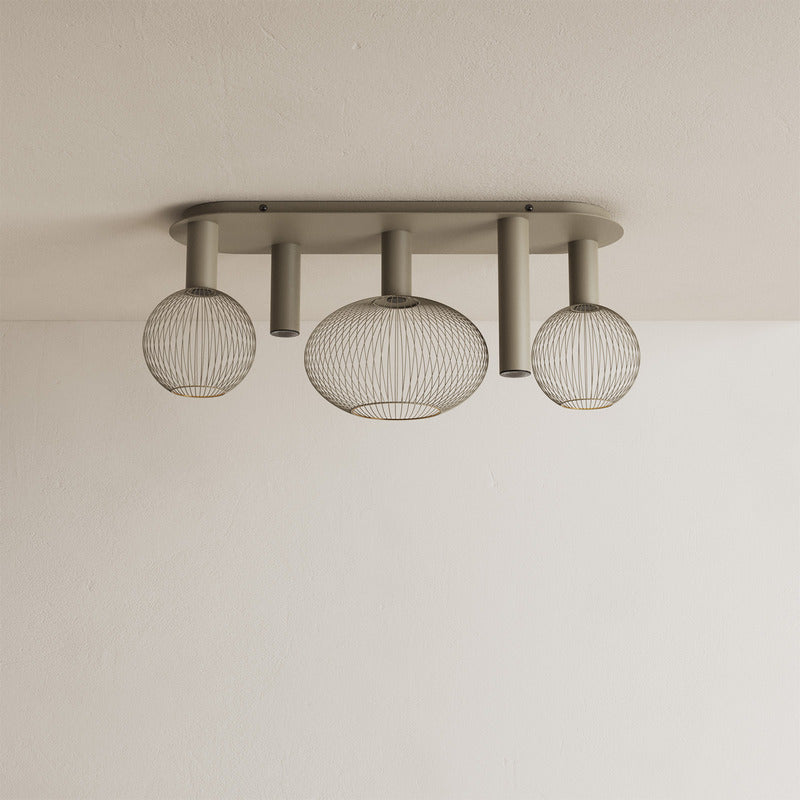 Ztahl Como 5-Lichts Plafondlamp 9150-Quartz Exclusief Lichtbronnen