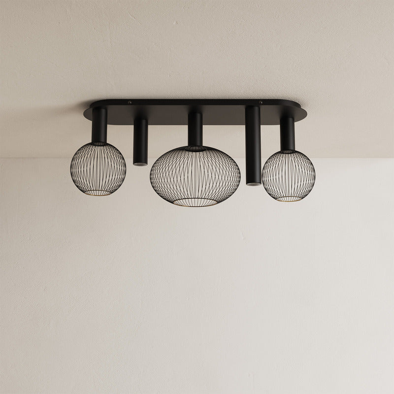 Ztahl Como 5-Lichts Plafondlamp 9150-9005 Zwart Exclusief Lichtbronnen